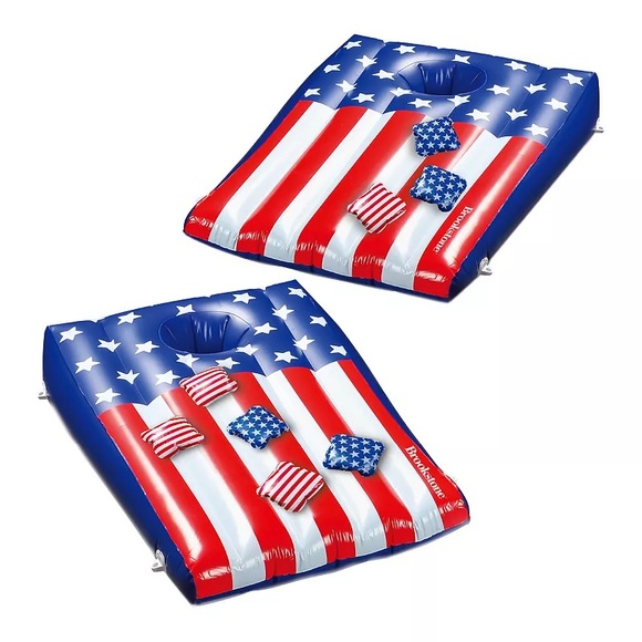 Samsonico Stars & Stripes Inflatable Cornhole Pool Game NIB - Picture 3 of 4